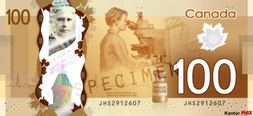 Tył 100 dolarów kanadyjskich emisja 2011 r.